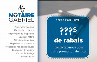 Découvrez notre Promotion du mois !