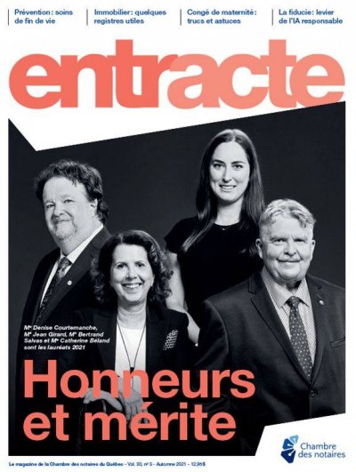 Magzine EntrActe de la Chambre des notaires du Québec