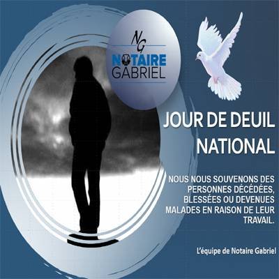 Le 28 avril - Jour de deuil national