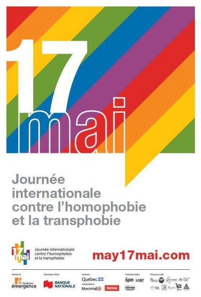 Le 17 mai 2021, c'est la 19e édition de la Journée internationale contre l'homophobie et la transphobie