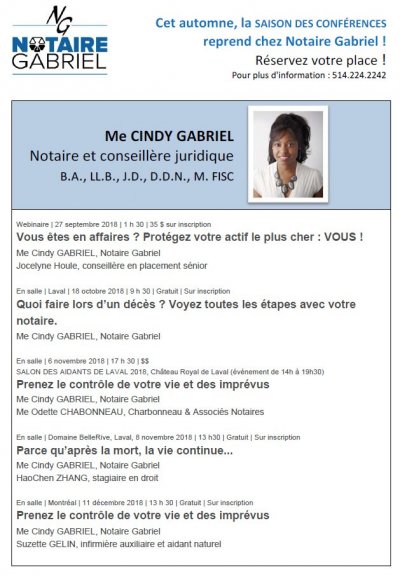 Conférence automne 2018