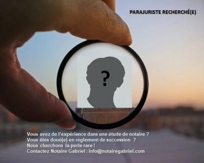 PARAJURISTE RECHERCHÉ(E)
